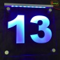 Mobile Preview: LED Hausnummer Ziffer "13" - Hausnummernleuchte Außenwandleuchte Außenlampe Leuchtschild