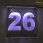 Mobile Preview: LED Hausnummer Ziffer "26" - Hausnummernleuchte Außenwandleuchte Außenlampe Leuchtschild