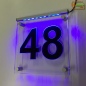 Preview: LED Hausnummer Ziffer "48" - Hausnummernleuchte Außenwandleuchte Außenlampe Leuchtschild