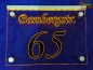 Preview: LED Hausnummer Ziffer + Straßenname "65" - individuelle Gravur Hausnummernleuchte Hausnummernschild Außenwandleuchte Außenlampe Leuchtschild