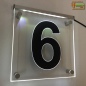 Mobile Preview: LED Hausnummer Ziffer "6" - Hausnummernleuchte Außenwandleuchte Außenlampe Leuchtschild