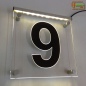 Mobile Preview: LED Hausnummer Ziffer "9" - Hausnummernleuchte Außenwandleuchte Außenlampe Leuchtschild