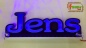 Preview: Ihr LED Wunschname "Jens" Namensschild Leuchtschild Truckerschild