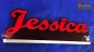 Preview: Ihr LED Wunschname "Jessica" Namensschild Leuchtschild Truckerschild