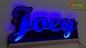 Preview: Ihr LED Wunschname "Joey" Namensschild Leuchtschild Truckerschild