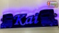 Preview: LED Namensschild Detailzeichnung Zugmaschine Gravur "Kai" oder Wunschname als Konturschnitt - Truckerschild Neonschild Leuchtschild