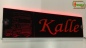 Preview: LED Namensschild Detailzeichnung Zugmaschine Gravur "Kalle" oder Wunschname auf Rechteckplatte - Truckerschild Neonschild Leuchtschild