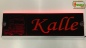 Mobile Preview: LED Namensschild Detailzeichnung Zugmaschine Gravur "Kalle" oder Wunschname auf Rechteckplatte - Truckerschild Neonschild Leuchtschild