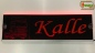 Preview: LED Namensschild Detailzeichnung Zugmaschine Gravur "Kalle" oder Wunschname auf Rechteckplatte - Truckerschild Neonschild Leuchtschild