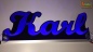 Preview: Ihr LED Wunschname "Karl" Namensschild Leuchtschild Truckerschild als Konturschnitt