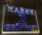 Preview: LED Kassenschild "Kasse 2" - Hinweisschild Orientierungsschild Werbeschild Leuchtschild