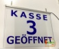 Preview: LED Kassenschild "Kasse 3" - Hinweisschild Orientierungsschild Werbeschild Leuchtschild