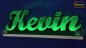 Preview: Ihr LED Wunschname "Kevin" Namensschild Leuchtschild Truckerschild