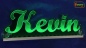 Preview: Ihr LED Wunschname "Kevin" Namensschild Leuchtschild Truckerschild
