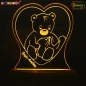 Mobile Preview: Lampelinos LED Nachtlicht "Teddybär" Kinderlampe Schlummerleuchte + Ihr Wunschname als individuelle Acrylglas-Gravur