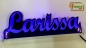 Preview: Ihr LED Wunschname "Larissa" Namensschild Leuchtschild Truckerschild