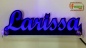 Preview: Ihr LED Wunschname "Larissa" Namensschild Leuchtschild Truckerschild