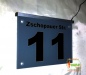 Preview: LED Hausnummer Ziffer + Straßenname "11" - individuelle Gravur Hausnummernleuchte Hausnummernschild Außenwandleuchte Außenlampe Leuchtschild