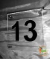 Preview: LED Hausnummer, LED Gravur Leuchtschild, Ziffer - Nummer " 13 "