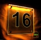 Mobile Preview: LED Hausnummer, LED Gravur Leuchtschild, Ziffer - Nummer " 16 "