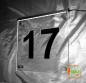 Preview: LED Hausnummer, LED Gravur Leuchtschild, Ziffer - Nummer " 17 "
