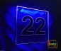 Mobile Preview: LED Hausnummer, LED Gravur Leuchtschild, Ziffer - Nummer " 22 "