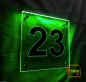 Mobile Preview: LED Hausnummer, LED Gravur Leuchtschild, Ziffer - Nummer " 23 "
