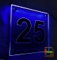 Mobile Preview: LED Hausnummer, LED Gravur Leuchtschild, Ziffer - Nummer " 25 "