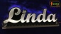 Mobile Preview: Ihr LED Wunschname "Linda" Namensschild Leuchtschild Truckerschild