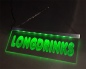 Preview: LED Werbeschild Angebotsschild schmal Gravur "Longdrinks" Ladenschild Lichtwerbung Leuchtreklame Leuchtschild