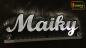 Preview: Ihr LED Wunschname "Maiky" Namensschild Leuchtschild Truckerschild