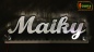 Preview: Ihr LED Wunschname "Maiky" Namensschild Leuchtschild Truckerschild