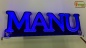 Preview: Ihr LED Wunschname "MANU" Namensschild Leuchtschild Truckerschild Großbuchstaben als Konturschnitt