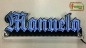 Preview: Ihr LED Wunschname "Manuela" Altdeutsch Frakturschrift Namensschild Leuchtschild Truckerschild Konturschnitt