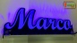 Preview: Ihr LED Wunschname "Marco" Namensschild Leuchtschild Truckerschild