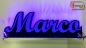 Preview: Ihr LED Wunschname "Marco" Namensschild Leuchtschild Truckerschild