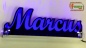 Preview: Ihr LED Wunschname "Marcus" Namensschild Leuchtschild Truckerschild