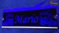 Preview: LED Namensschild Detailzeichnung Zugmaschine Gravur "Mario" oder Wunschname auf Rechteckplatte - Truckerschild Neonschild Leuchtschild