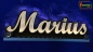 Mobile Preview: Ihr LED Wunschname "Marius" Namensschild Leuchtschild Truckerschild