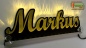 Preview: Ihr LED Wunschname "Markus" Namensschild Leuchtschild Truckerschild