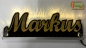 Mobile Preview: Ihr LED Wunschname "Markus" Namensschild Leuchtschild Truckerschild