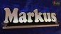 Mobile Preview: Ihr LED Wunschname "Markus" Namensschild Leuchtschild Truckerschild #2