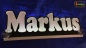 Preview: Ihr LED Wunschname "Markus" Namensschild Leuchtschild Truckerschild #2