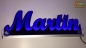 Preview: Ihr LED Wunschname "Martin" Namensschild Leuchtschild Truckerschild