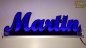 Preview: Ihr LED Wunschname "Martin" Namensschild Leuchtschild Truckerschild