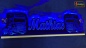 Preview: LED Namensschild Detailzeichnung Zugmaschine Gravur "Mathias" oder Wunschname als Konturschnitt - Truckerschild Neonschild Leuchtschild