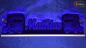 Mobile Preview: LED Namensschild Detailzeichnung Zugmaschine Gravur "Mathias" oder Wunschname als Konturschnitt - Truckerschild Neonschild Leuchtschild
