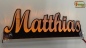 Mobile Preview: Ihr LED Wunschname "Matthias" Namensschild Leuchtschild Truckerschild