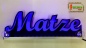 Preview: Ihr LED Wunschname "Matze" Namensschild Leuchtschild Truckerschild