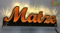 Preview: Ihr LED Wunschname "Matze" Namensschild Leuchtschild Truckerschild